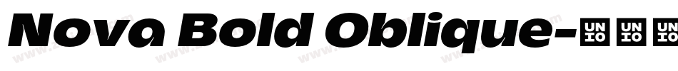 Nova Bold Oblique字体转换